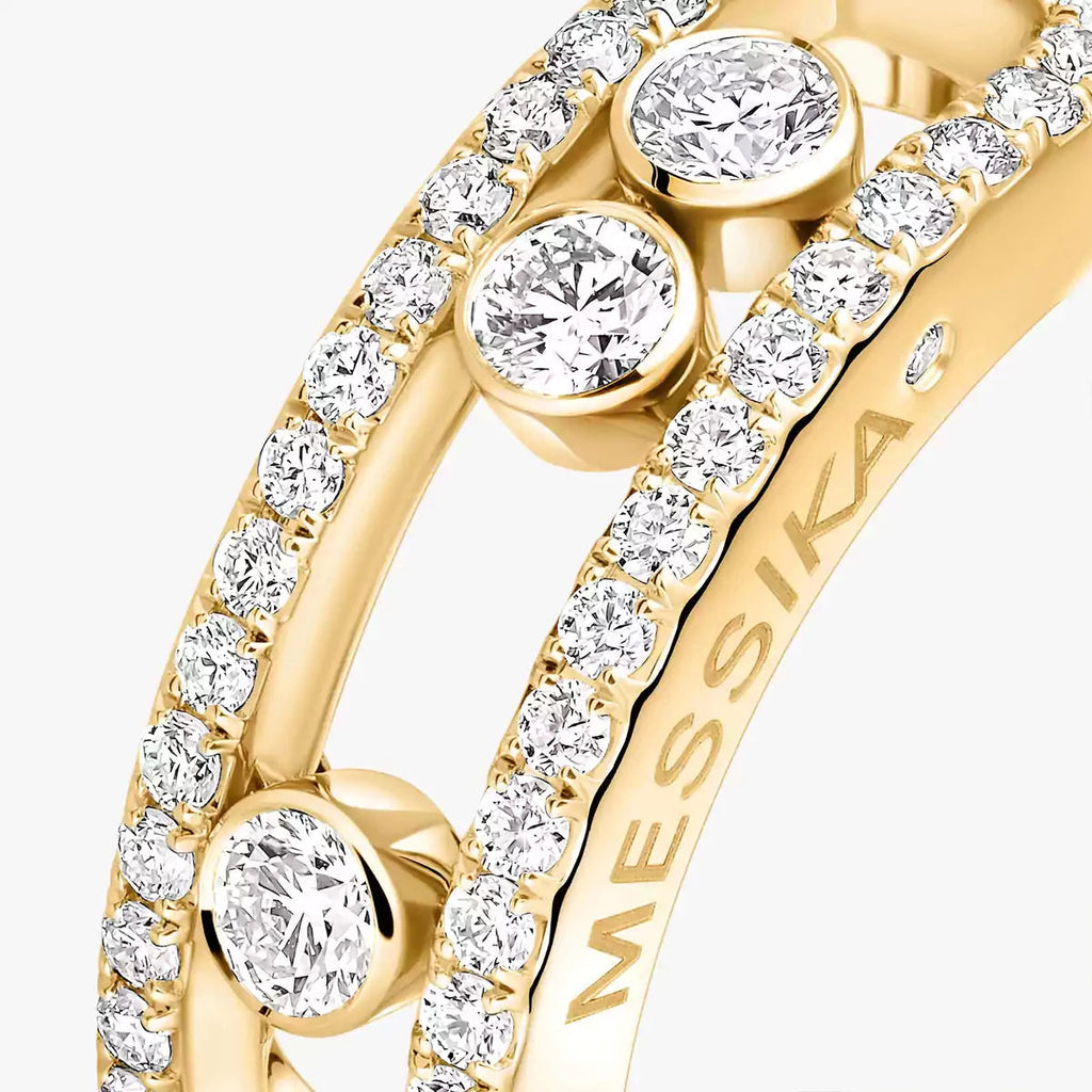 [Loco ] Move Gold Diamond Pave_ Ring