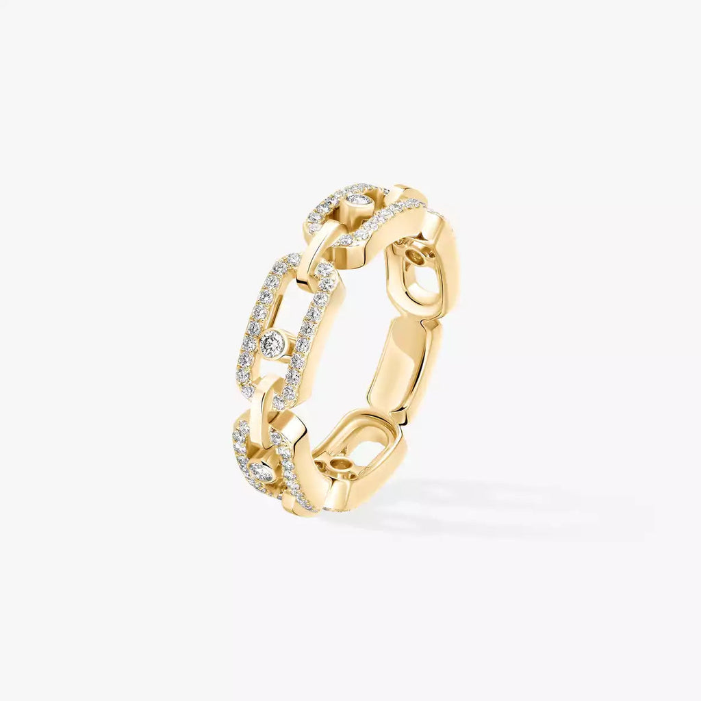 [Loco ]Move Link Pave_-Set Diamond Ring in Gold