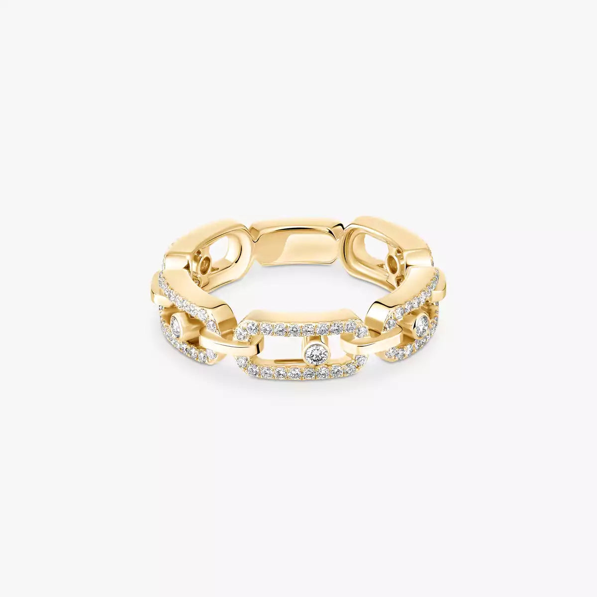 [Loco ]Move Link Pave_-Set Diamond Ring in Gold