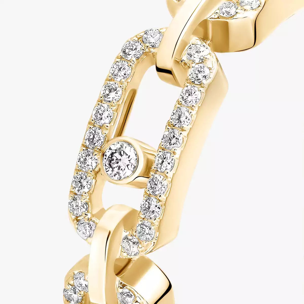 [Loco ]Move Link Pave_-Set Diamond Ring in Gold