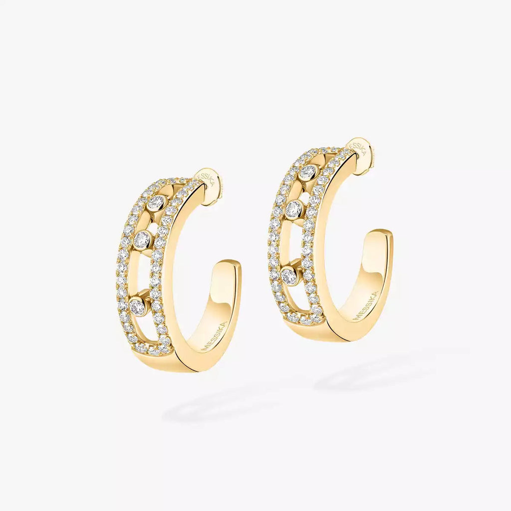 [Loco ]Diamond Pave_ Hoop Earrings Move
