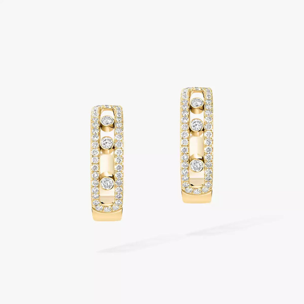 [Loco ]Diamond Pave_ Hoop Earrings Move