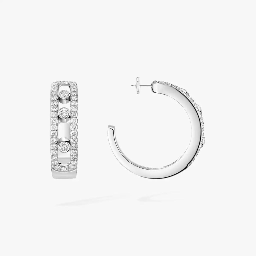 [Loco ]Diamond Pave_ Hoop Earrings Move