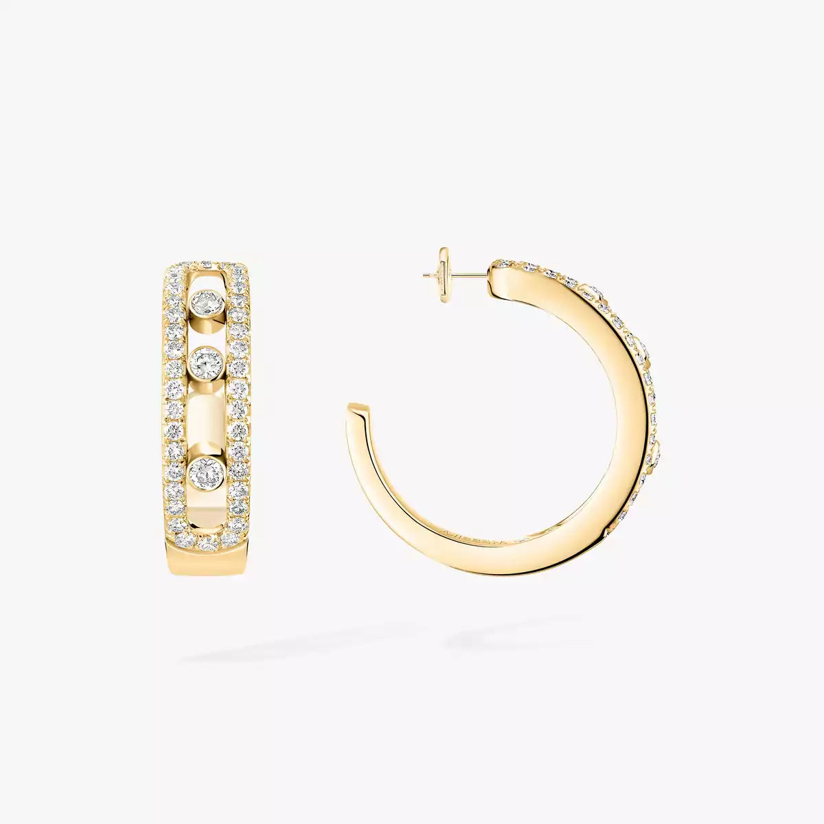 [Loco ]Diamond Pave_ Hoop Earrings Move