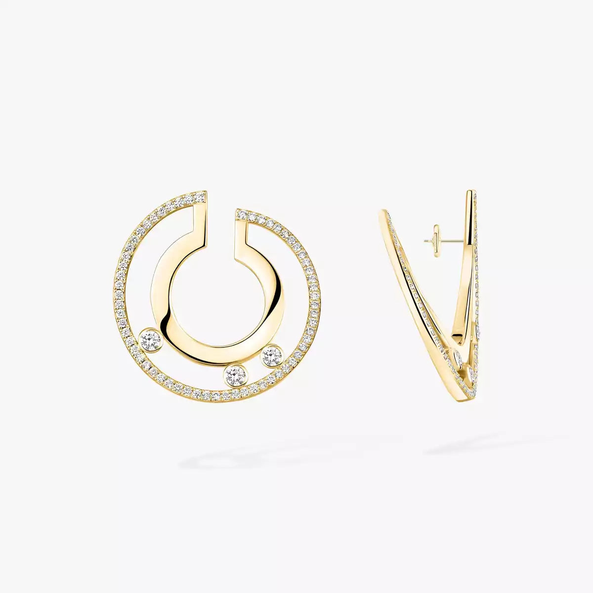 [Loco ]Move Romane Small Diamond Hoop Earrings