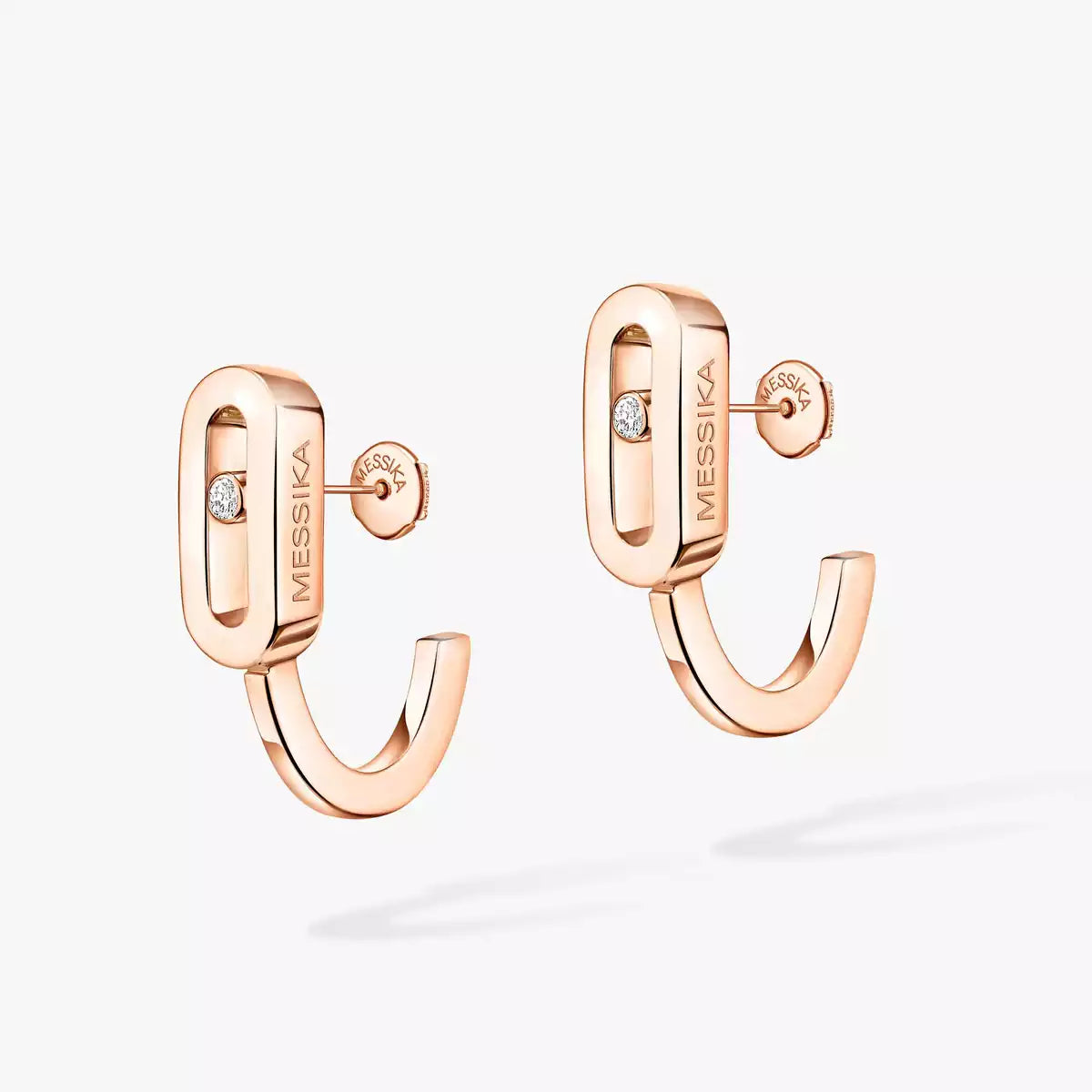 [Loco ]Diamond Mini Hoop Earrings Move Classique