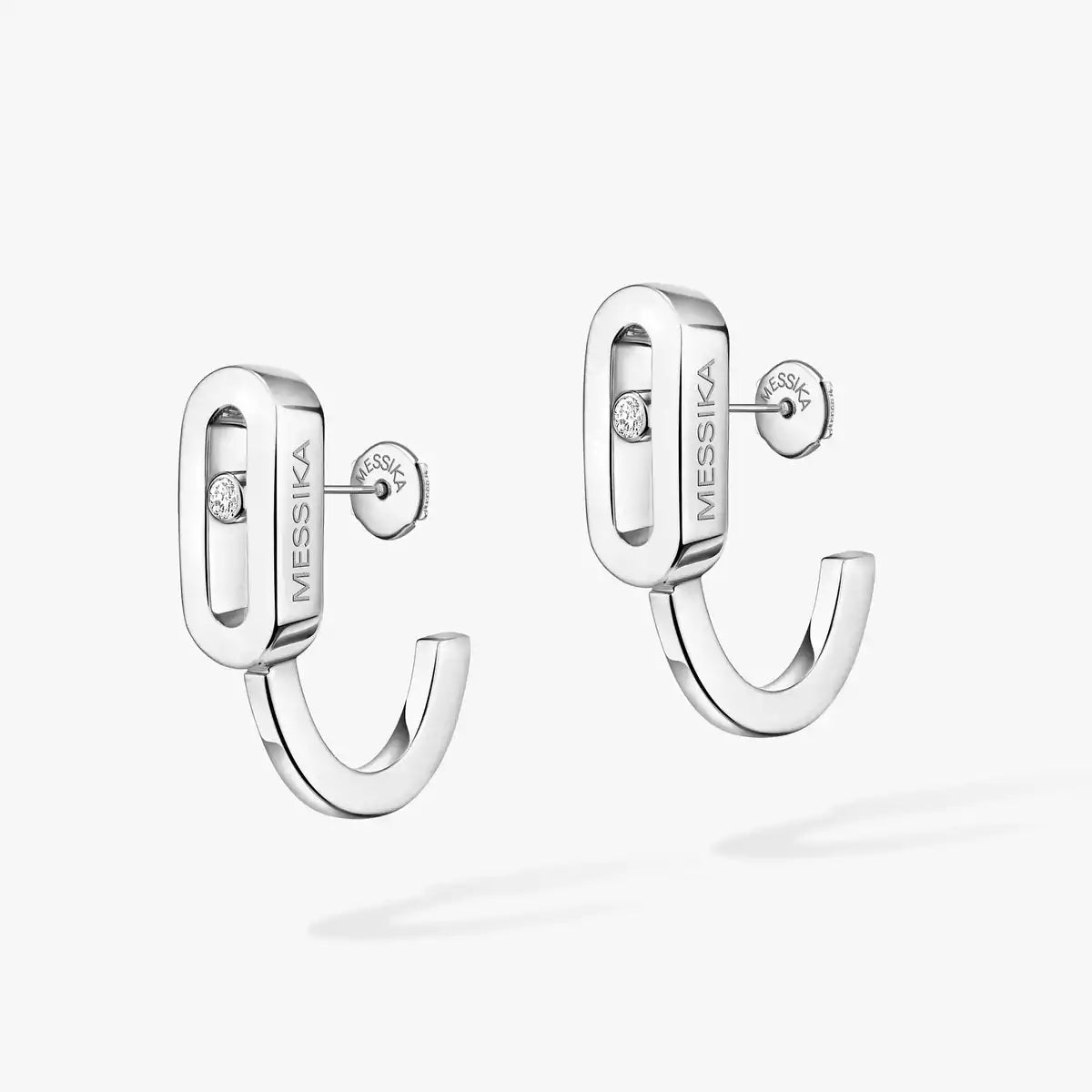 [Loco ]Diamond Mini Hoop Earrings Move Classique