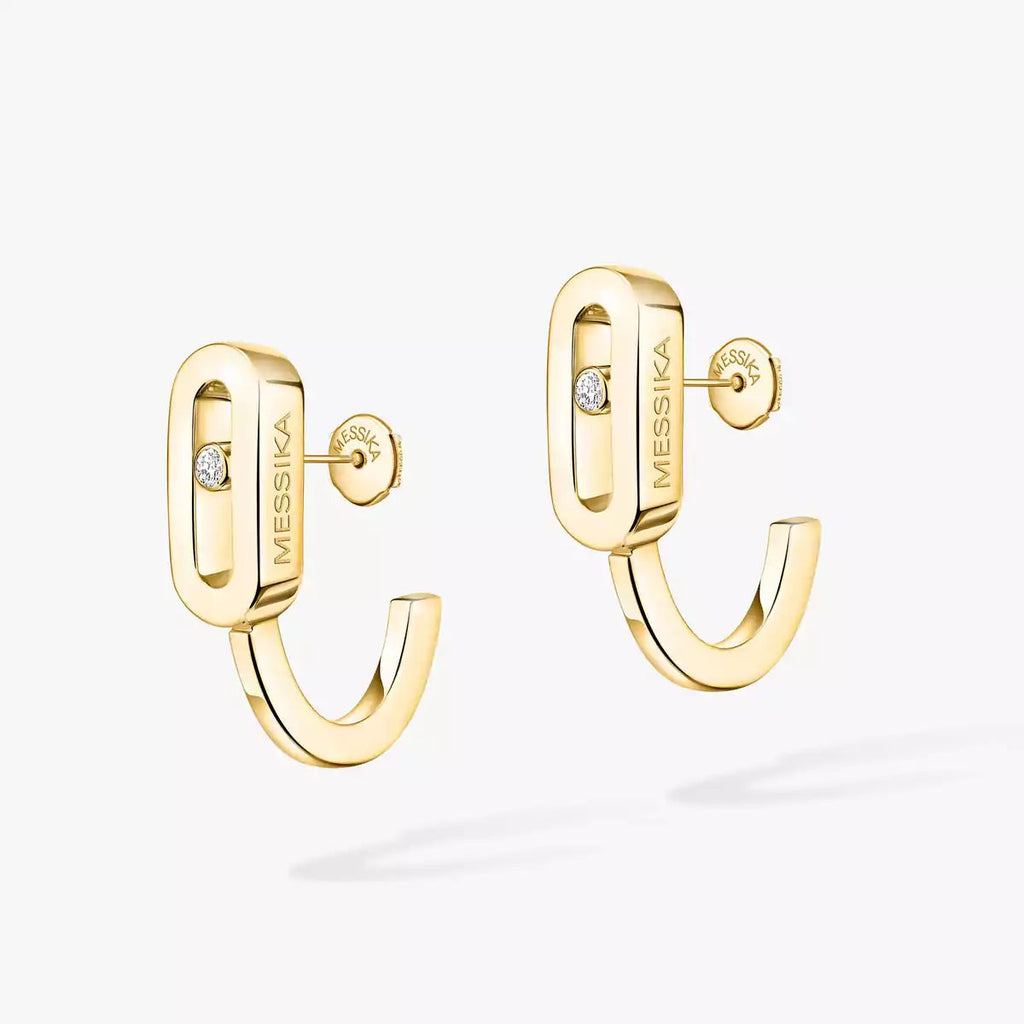 [Loco ]Diamond Mini Hoop Earrings Move Classique