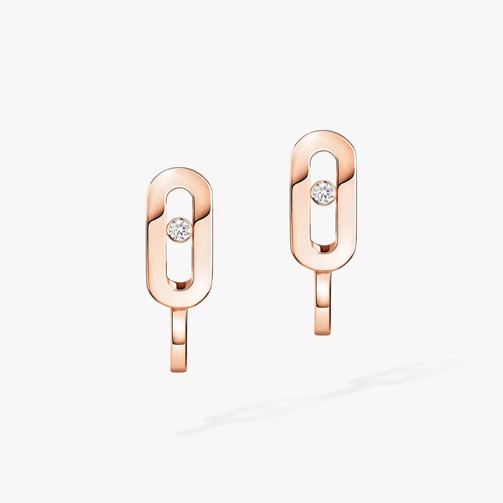 [Loco ]Diamond Mini Hoop Earrings Move Classique