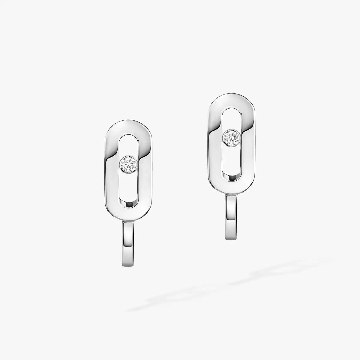 [Loco ]Diamond Mini Hoop Earrings Move Classique