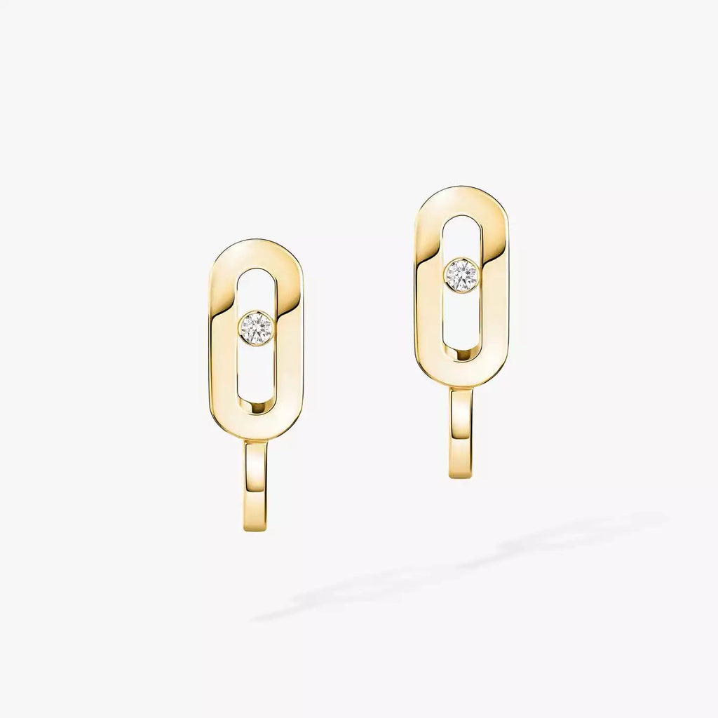 [Loco ]Diamond Mini Hoop Earrings Move Classique