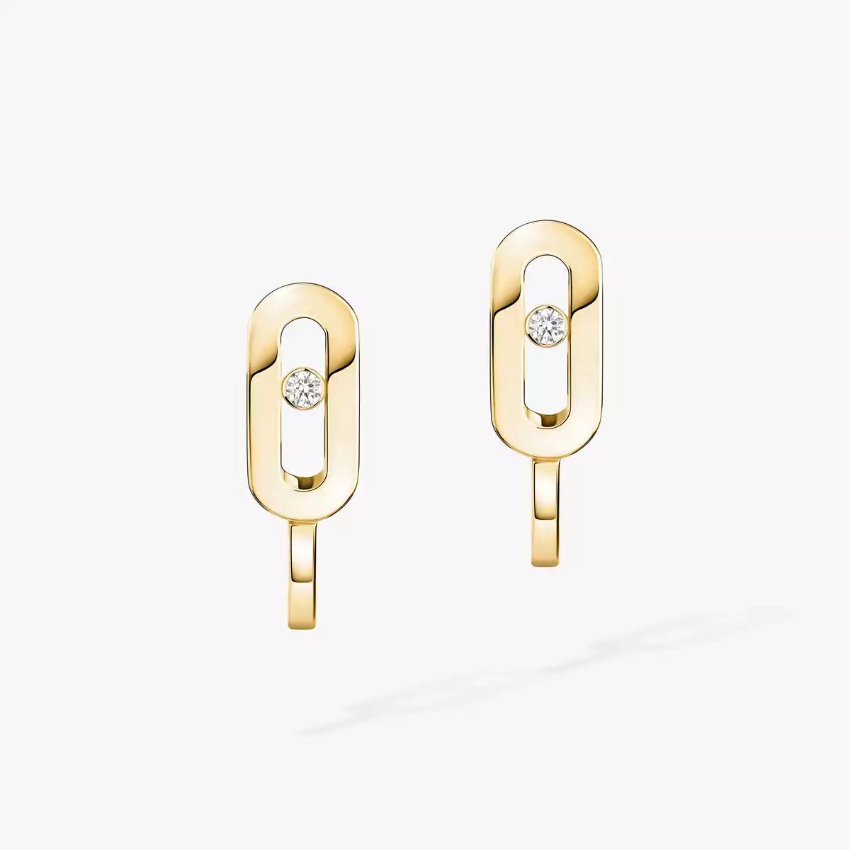 [Loco ]Diamond Mini Hoop Earrings Move Classique