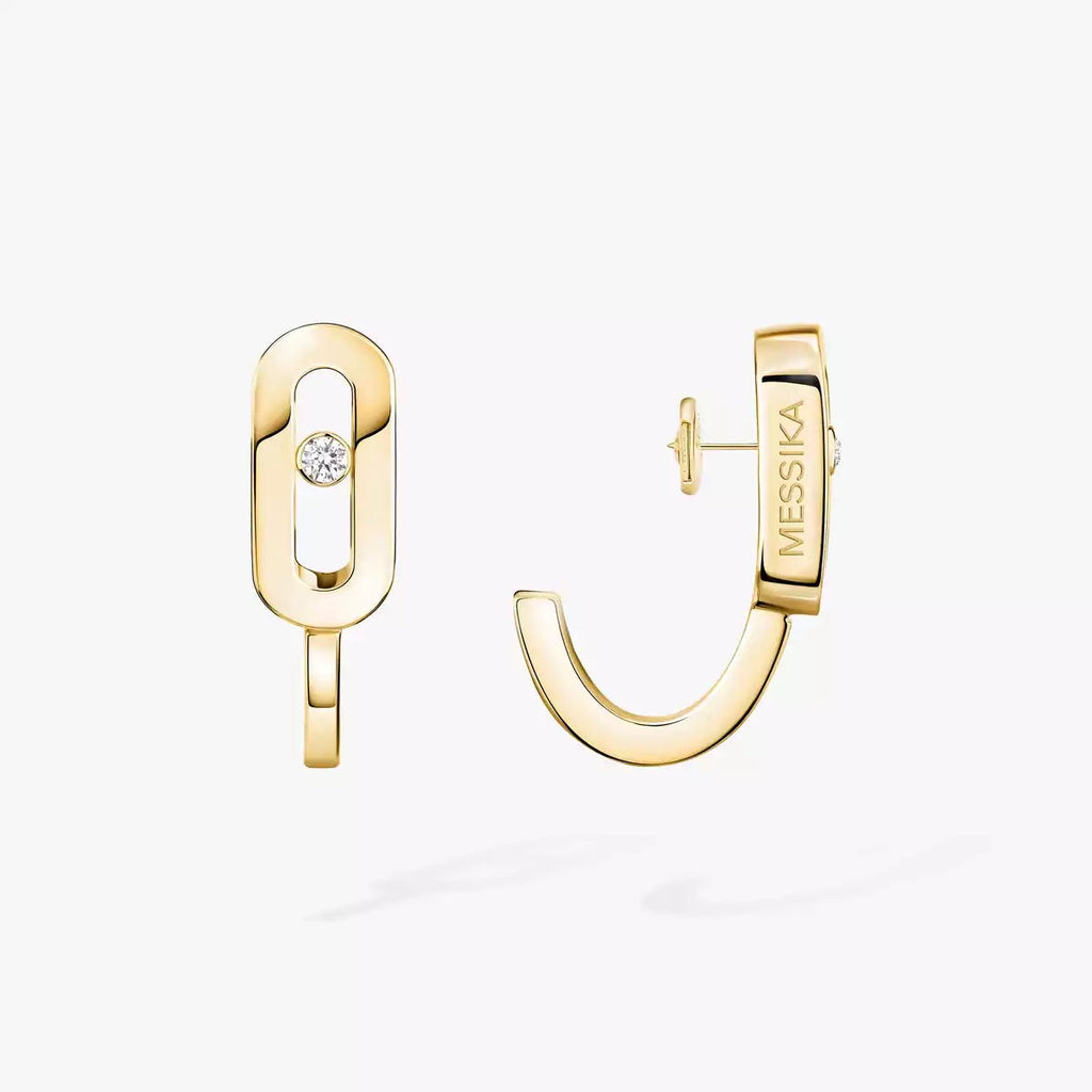 [Loco ]Diamond Mini Hoop Earrings Move Classique