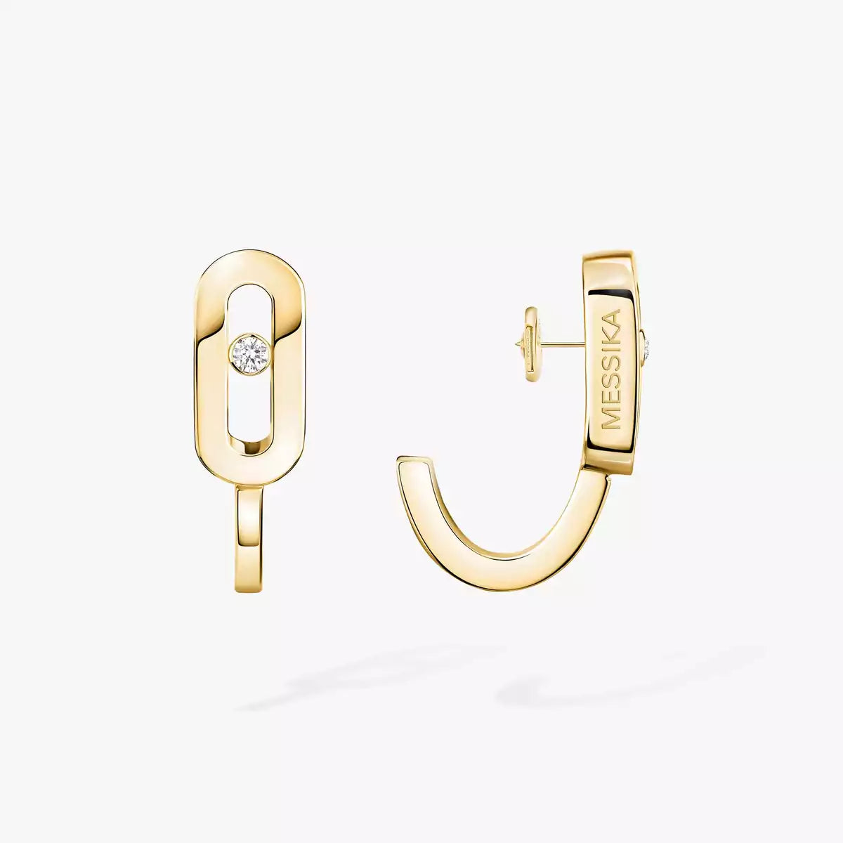 [Loco ]Diamond Mini Hoop Earrings Move Classique