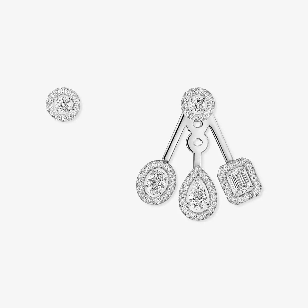 [Loco ] My Twin Trio  Diamond Earrings