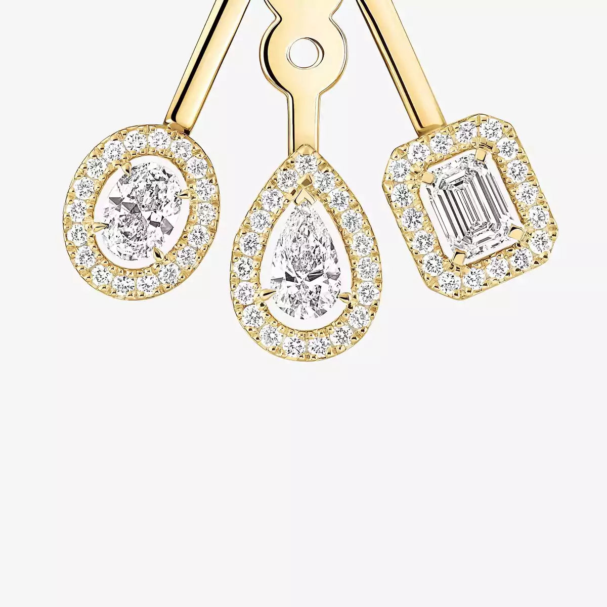 [Loco ] My Twin Trio  Diamond Earrings