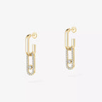 [Loco ]Move Link Diamond Earrings