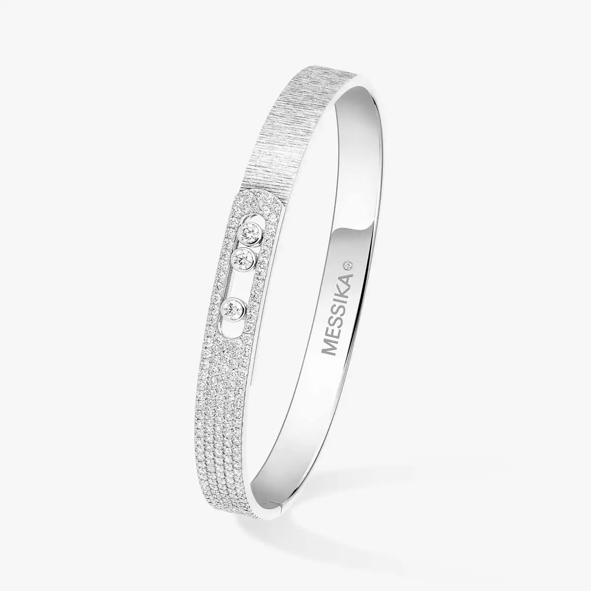 [Loco ]Move Noa Ciselé half pavé bangle