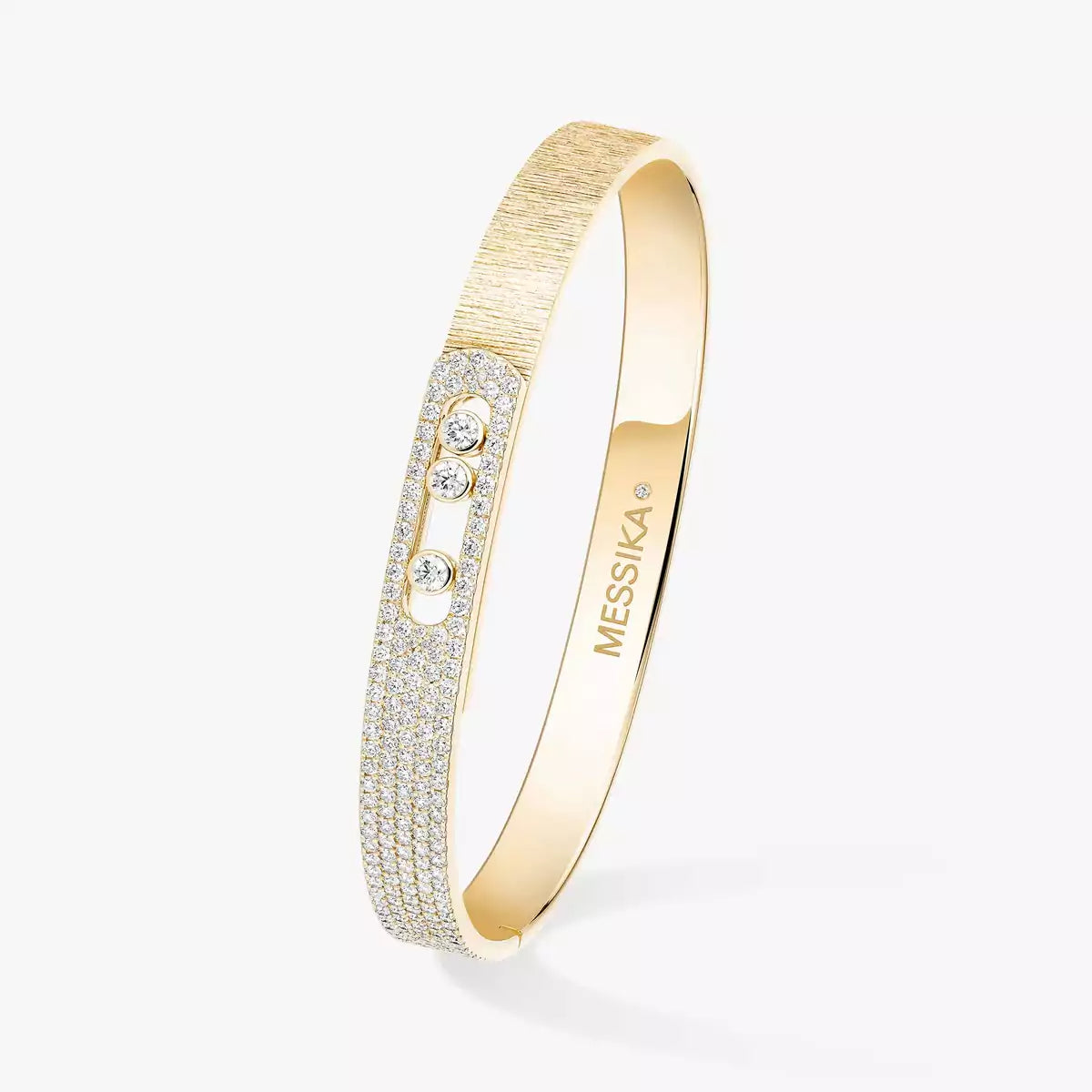 [Loco ]Move Noa Ciselé half pavé bangle
