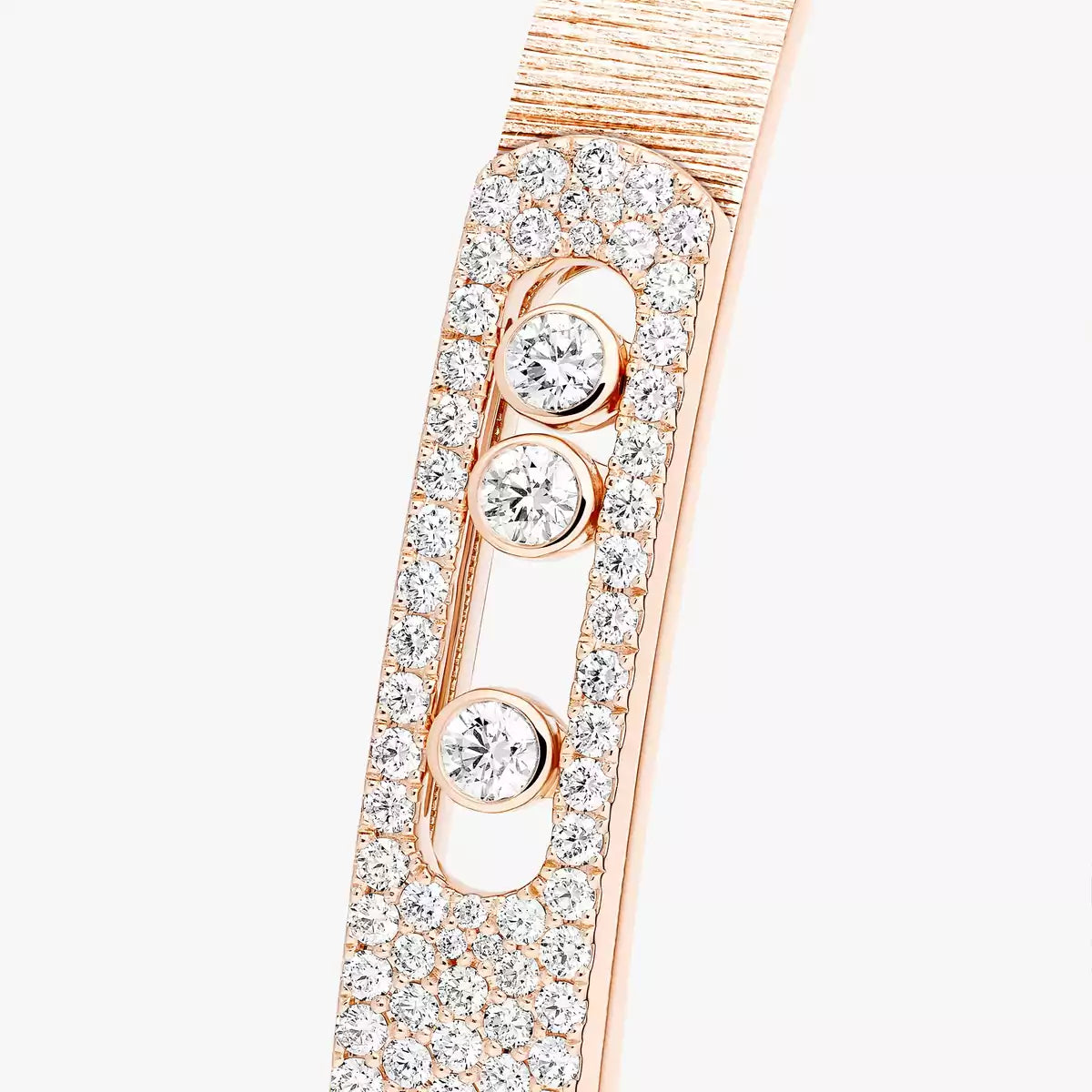 [Loco ]Move Noa Ciselé half pavé bangle