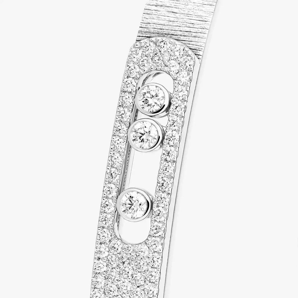 [Loco ]Move Noa Ciselé half pavé bangle