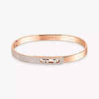 [Loco ]Move Noa Rose Gold Pavé Diamond Bangle Bracelet
