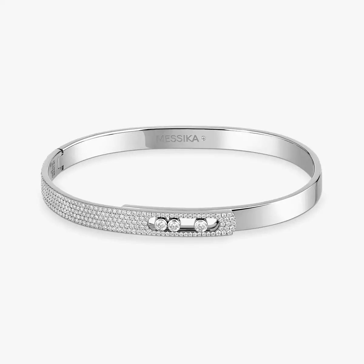 [Loco ]Move Noa Rose Gold Pavé Diamond Bangle Bracelet