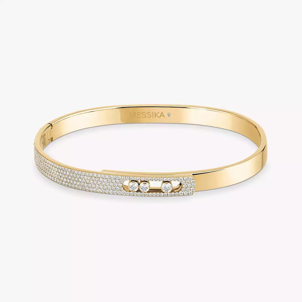 [Loco ]Move Noa Rose Gold Pavé Diamond Bangle Bracelet