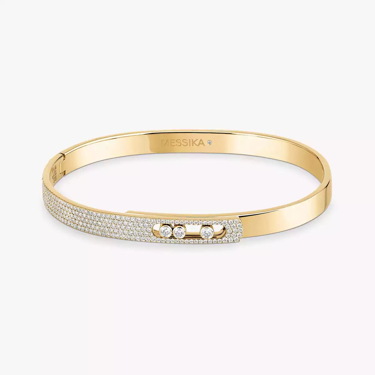 [Loco ]Move Noa Rose Gold Pavé Diamond Bangle Bracelet