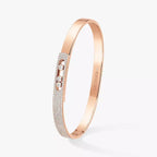 [Loco ]Move Noa Rose Gold Pavé Diamond Bangle Bracelet