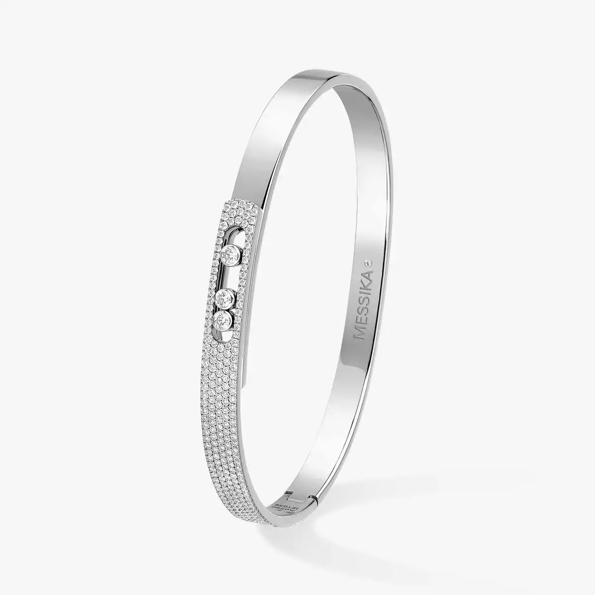 [Loco ]Move Noa Rose Gold Pavé Diamond Bangle Bracelet