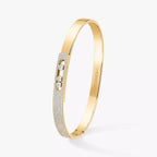 [Loco ]Move Noa Rose Gold Pavé Diamond Bangle Bracelet