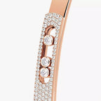[Loco ]Move Noa Rose Gold Pavé Diamond Bangle Bracelet