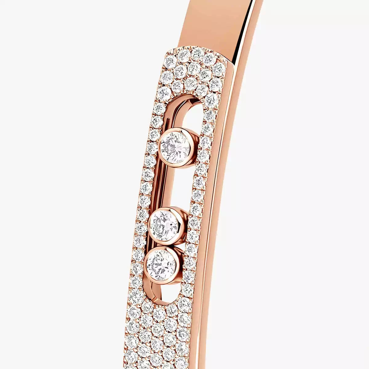 [Loco ]Move Noa Rose Gold Pavé Diamond Bangle Bracelet