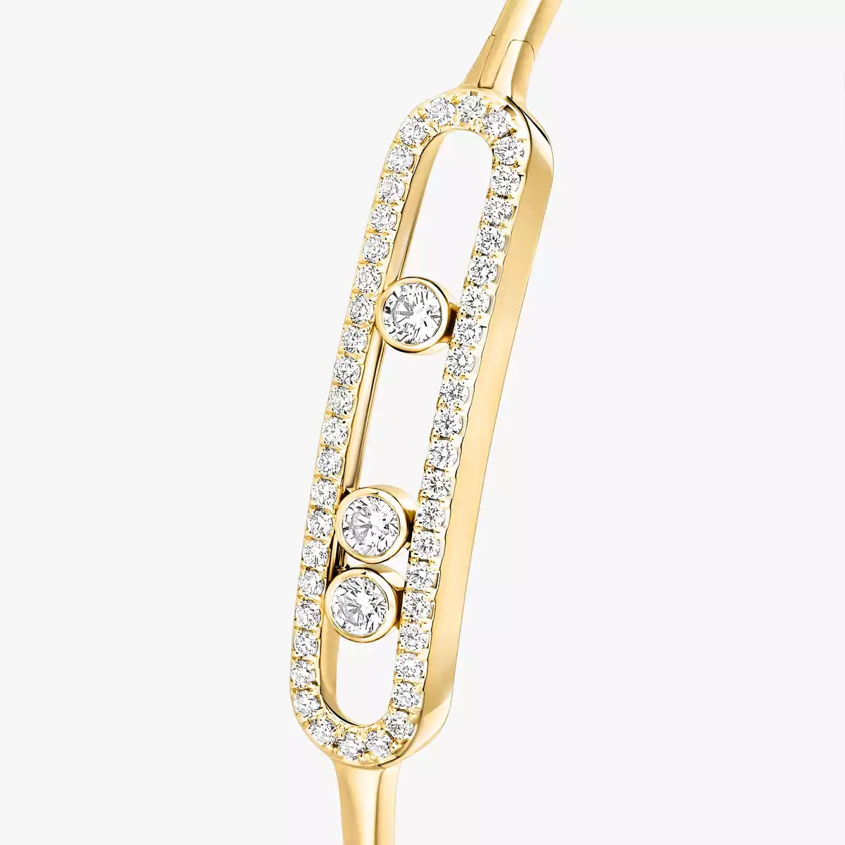 [Loco ]Move Pavé Diamond Bangle Bracelet M