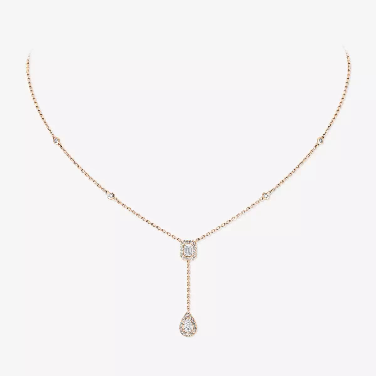 [Loco ]Gold Diamond Tie Necklace