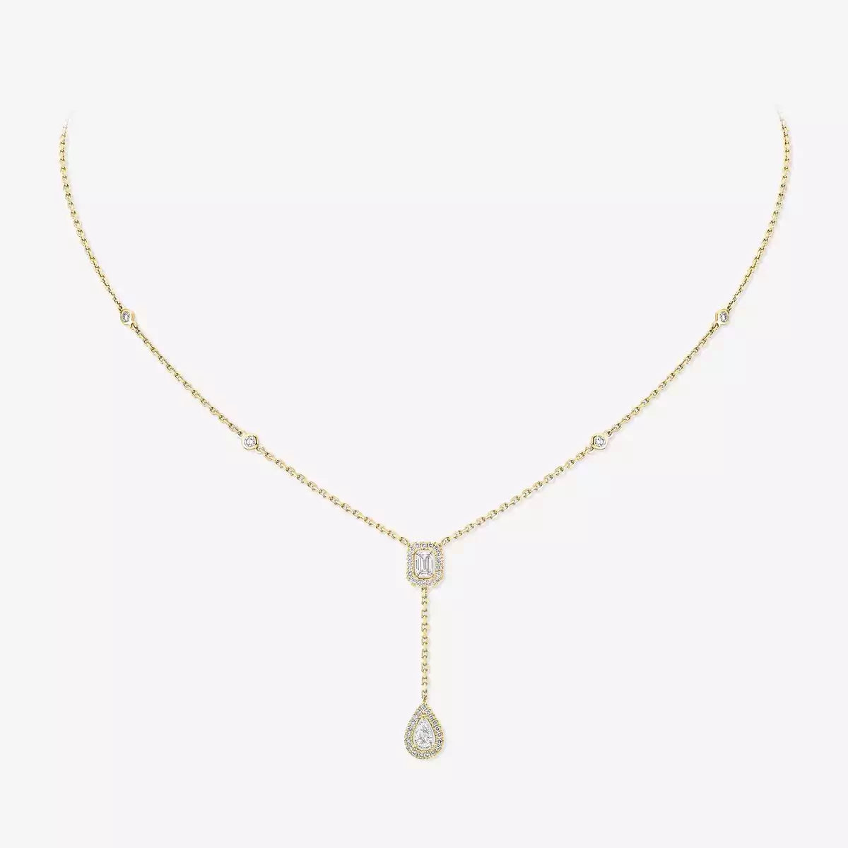 [Loco ]Gold Diamond Tie Necklace
