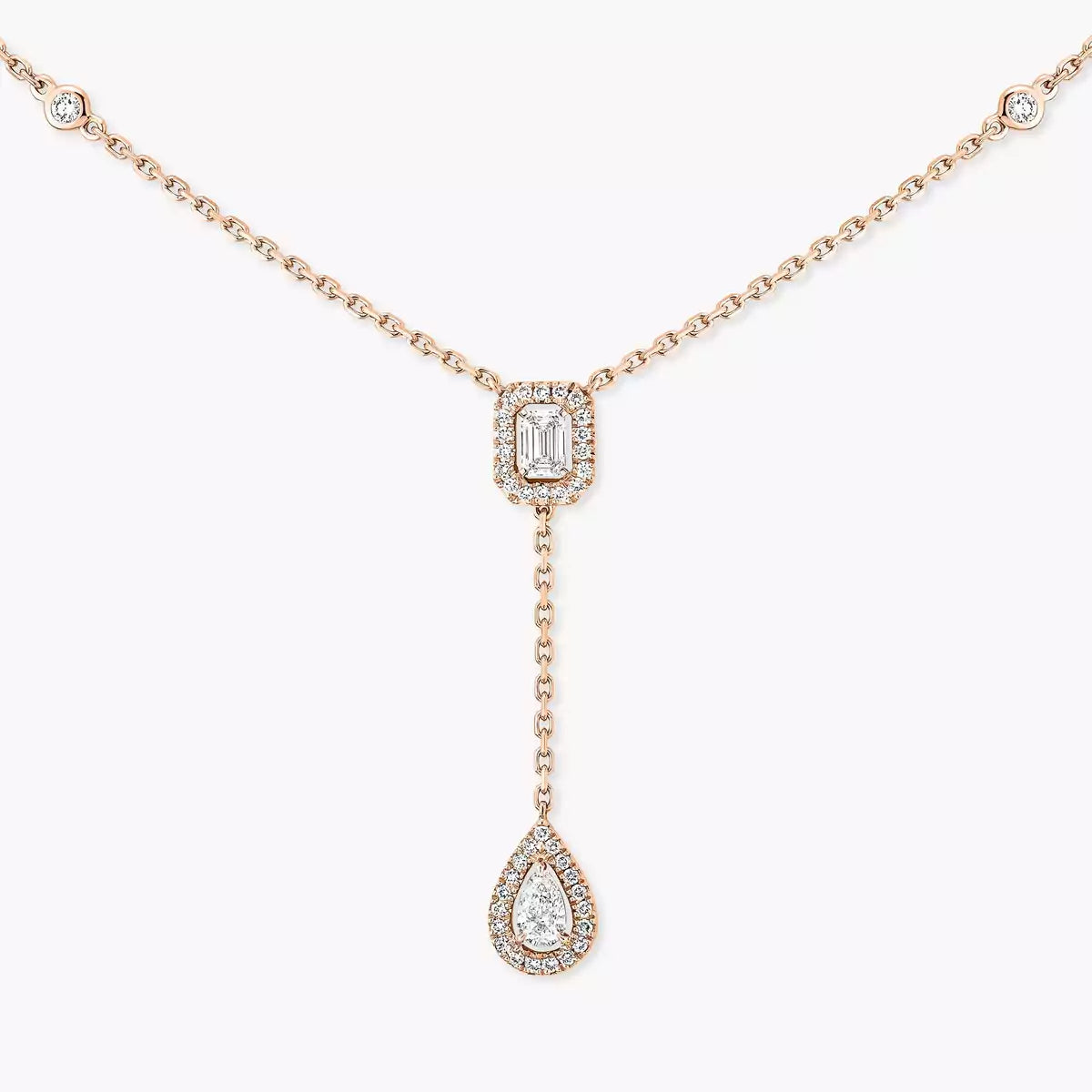[Loco ]Gold Diamond Tie Necklace