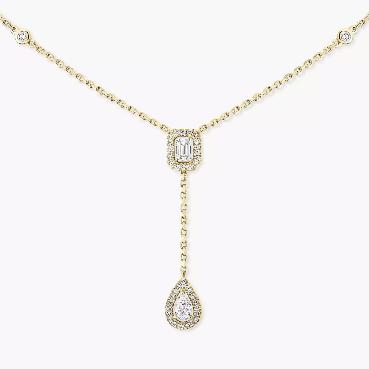 [Loco ]Gold Diamond Tie Necklace