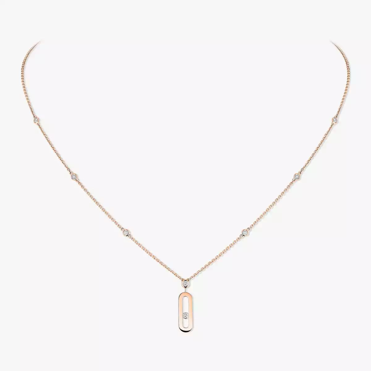 [Loco ] Move Uno Gold Diamond Long Necklace