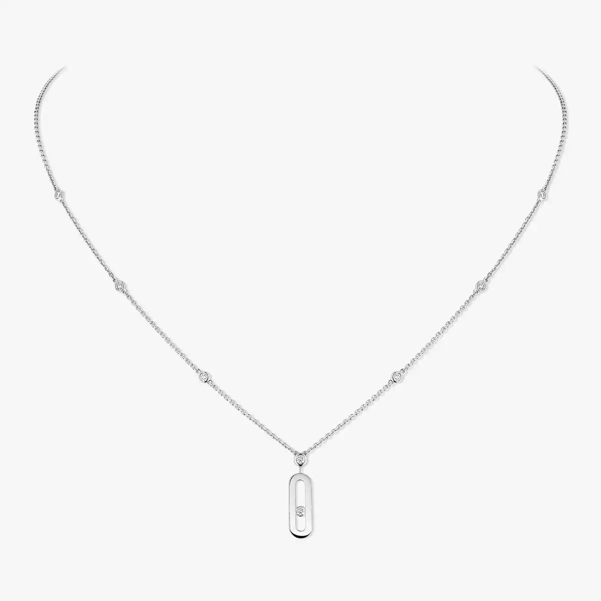 [Loco ] Move Uno Gold Diamond Long Necklace
