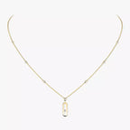 [Loco ] Move Uno Gold Diamond Long Necklace