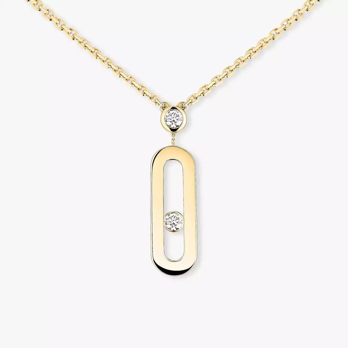 [Loco ] Move Uno Gold Diamond Long Necklace