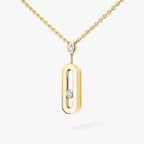 [Loco ] Move Uno Gold Diamond Long Necklace
