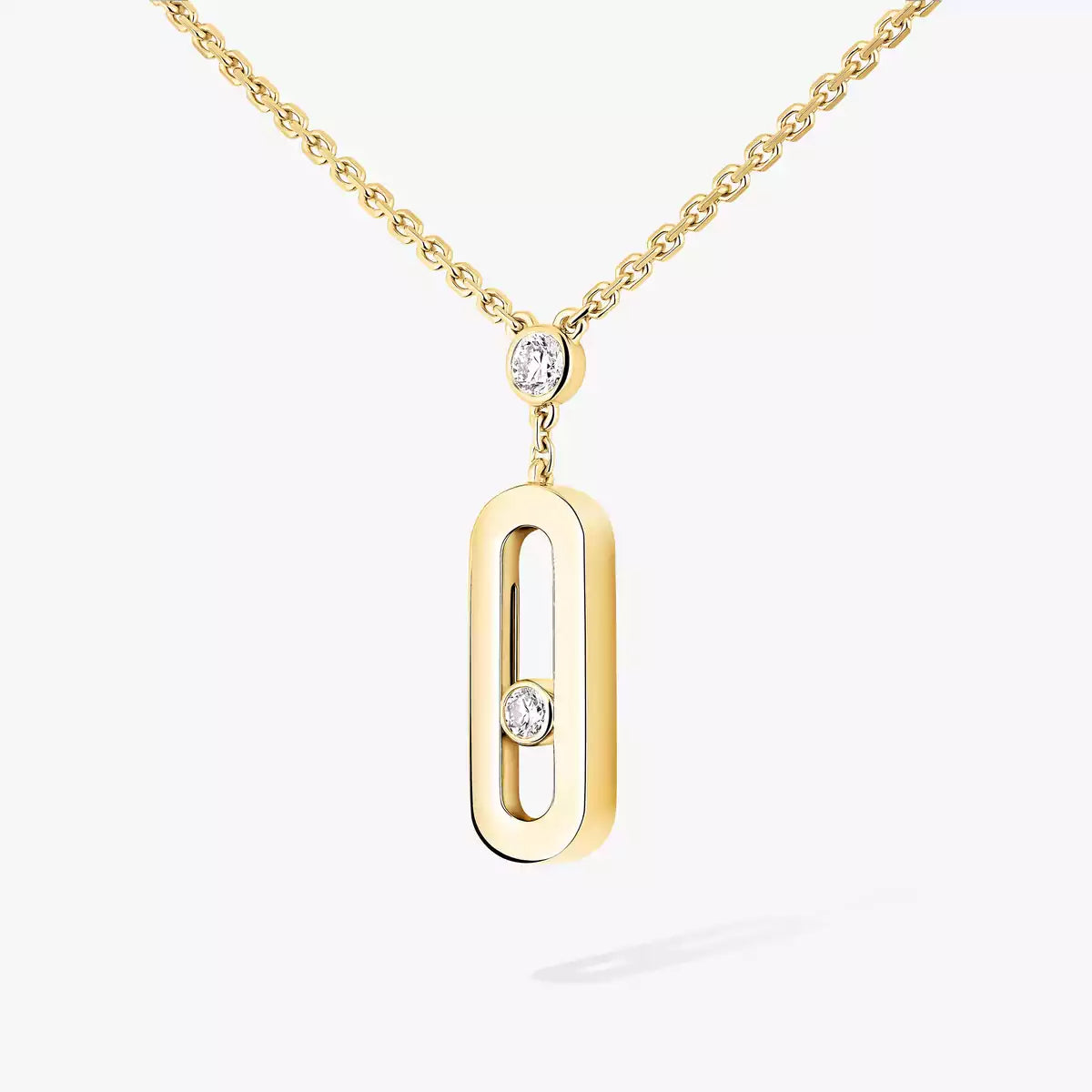 [Loco ] Move Uno Gold Diamond Long Necklace