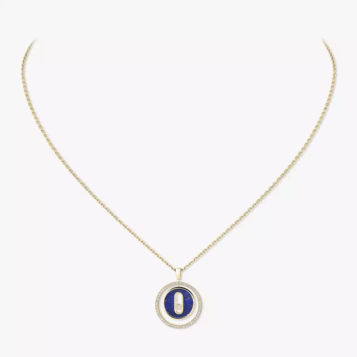 [Loco jewelrys]Lucky Move Diamond Necklace in Rose Gold and White Mother-of-Pearl