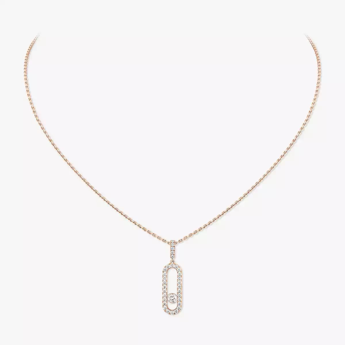 [Loco ]Move Uno Diamond Necklace in Rose Gold