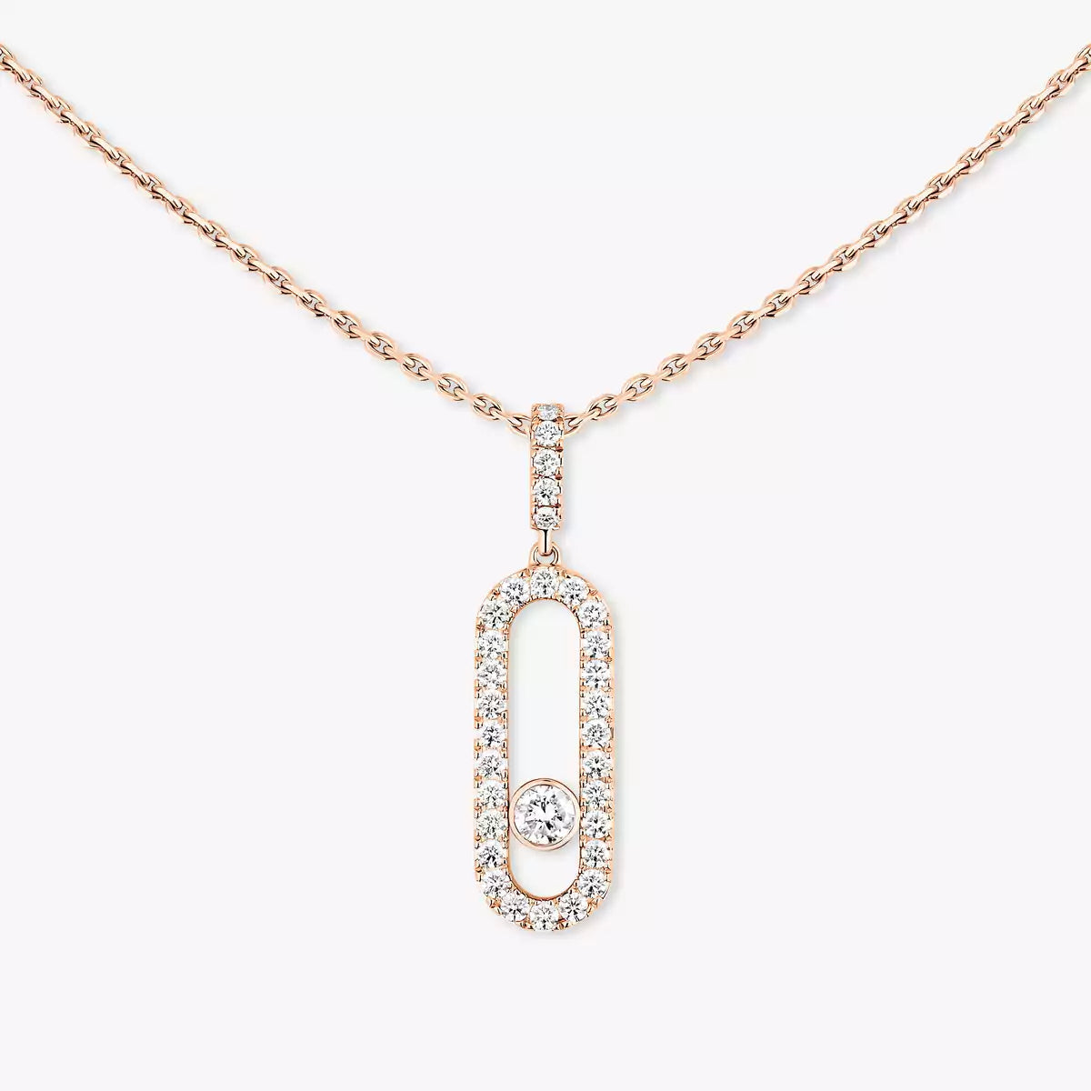 [Loco ]Move Uno Diamond Necklace in Rose Gold