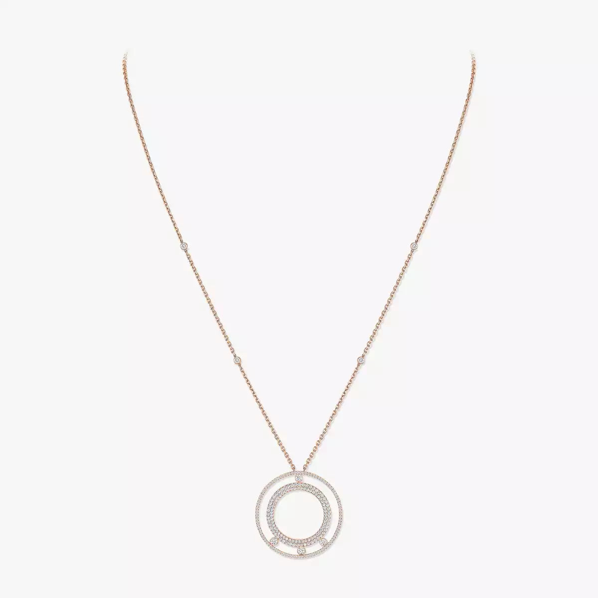 [Loco ]Move Romane Long Pave_-Set Diamond Necklace
