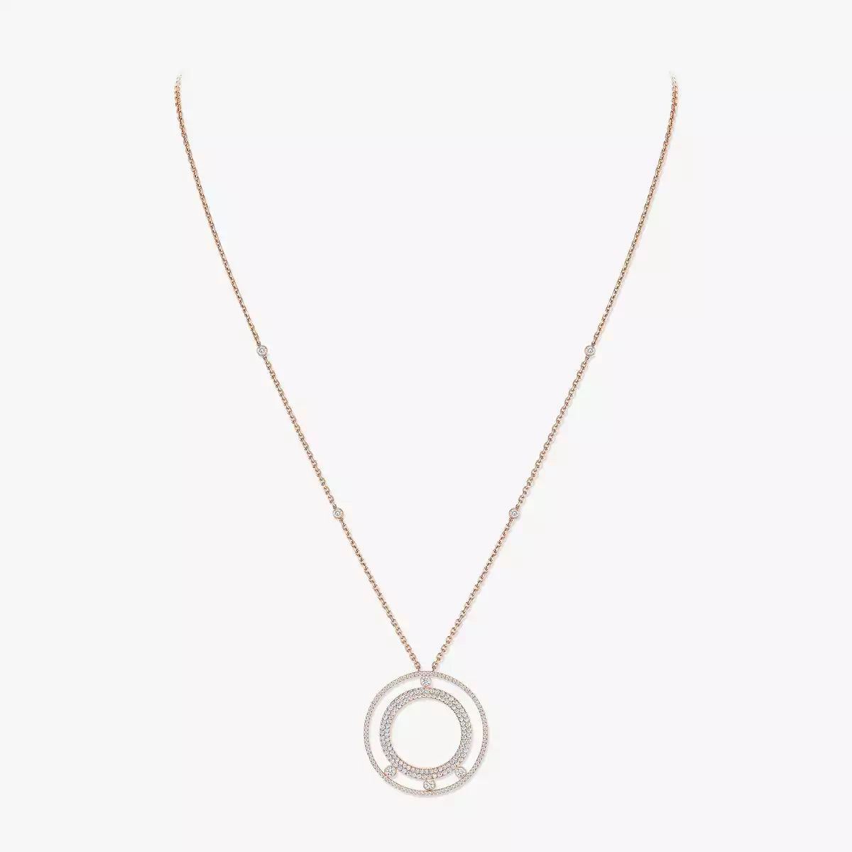[Loco]Move Romane Long Pave_-Set Diamond Necklace